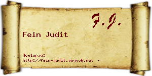 Fein Judit névjegykártya