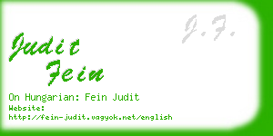 judit fein business card